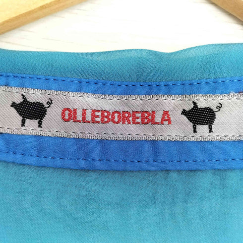 アルベロベロ OLLEBOREBLA オレボレブラ ブタさん フロッキープリント フリル シアー 長袖シャツブラウス チュニック レディース