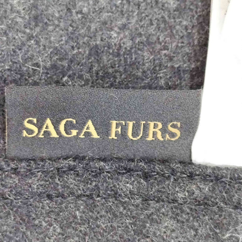 sagafurs カシミヤ100 ブルーフォックスファー ポンチョ レディース M-