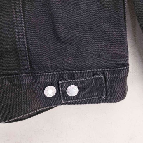エイチアンドエム H&M relaxed fit ブラックデニム ジャケット メンズ import:M
