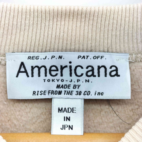アメリカーナ Americana 日本製 リバースウィーブ クルーネック スウェット レディース