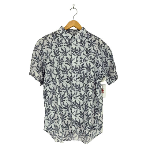 クラブモナコ CLUB MONACO リネン100 総柄BDシャツ メンズ M