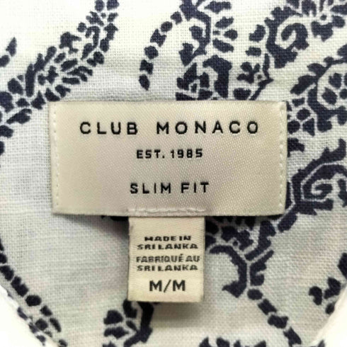 クラブモナコ CLUB MONACO リネン100 総柄BDシャツ メンズ M