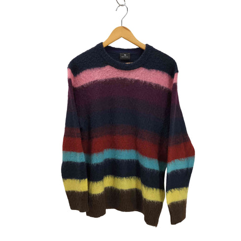 ピーエスポールスミス PS Paul Smith 21AW モヘヤ混 マルチカラー オンブレボーダー ニット セーター メンズ import:M