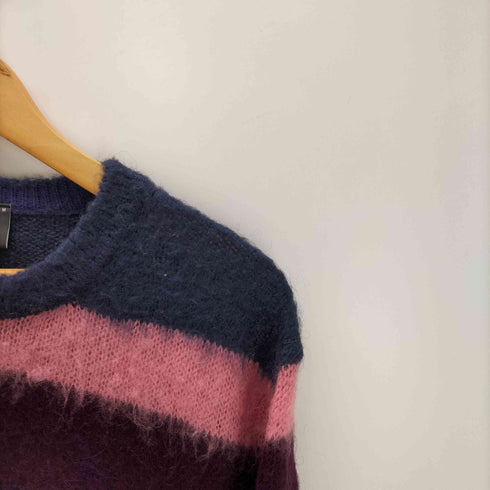 ピーエスポールスミス PS Paul Smith 21AW モヘヤ混 マルチカラー オンブレボーダー ニット セーター メンズ import:M
