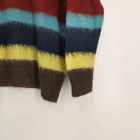 ピーエスポールスミス PS Paul Smith 21AW モヘヤ混 マルチカラー オンブレボーダー ニット セーター メンズ import:M