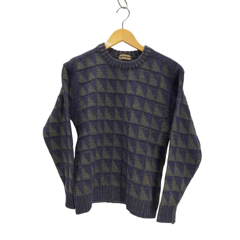 イッセイミヤケ ISSEY MIYAKE 70-80S オールスタイル期 幾何学柄 ウール アクリル ローゲージ ニット セーター メンズ