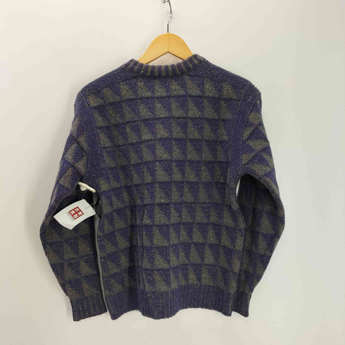 イッセイミヤケ ISSEY MIYAKE 70-80S オールスタイル期 幾何学柄 ウール アクリル ローゲージ ニット セーター メンズ