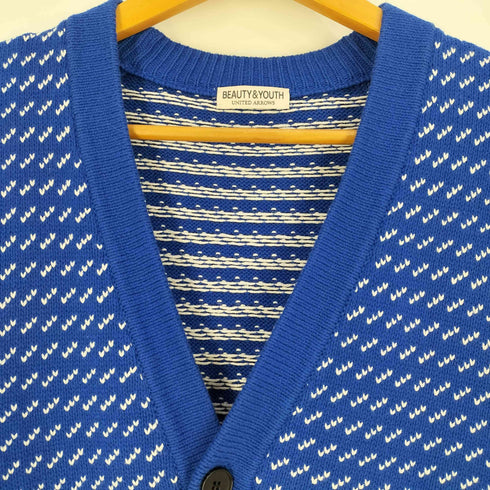 ビューティーアンドユースユナイテッドアローズ BEAUTY & YOUTH UNITED ARROWS バーズアイ バルキー Vネック カーディガン メンズ JPN:S