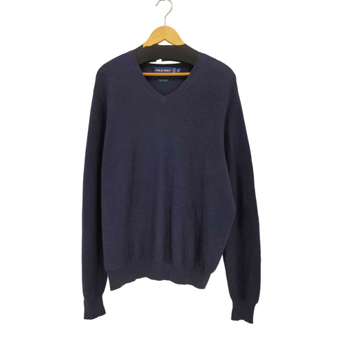 ポロゴルフラルフローレン POLO GOLF RALPH LAUREN ブランク コットン Vネック ニット メンズ import:L
