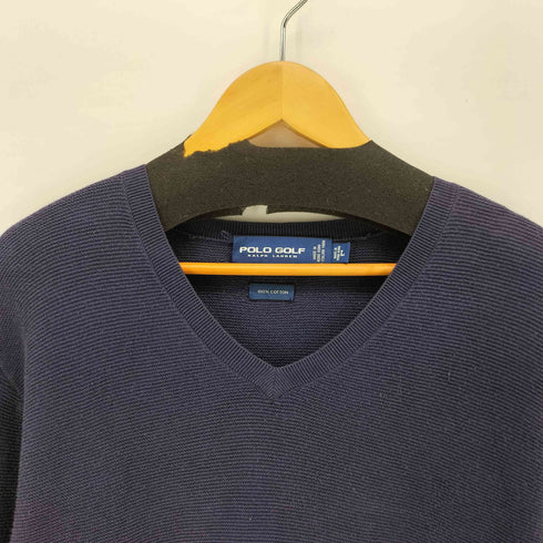 ポロゴルフラルフローレン POLO GOLF RALPH LAUREN ブランク コットン Vネック ニット メンズ import:L