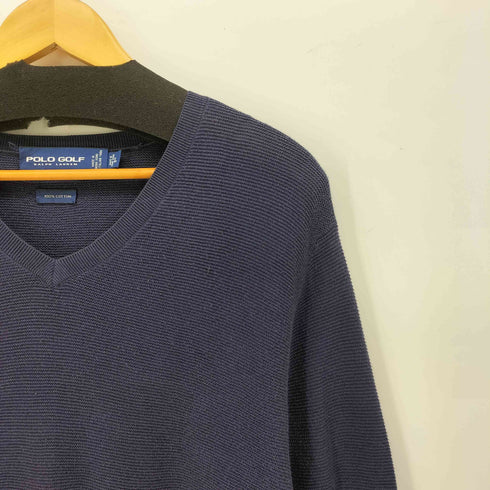 ポロゴルフラルフローレン POLO GOLF RALPH LAUREN ブランク コットン Vネック ニット メンズ import:L