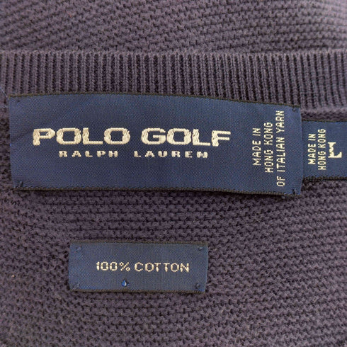 ポロゴルフラルフローレン POLO GOLF RALPH LAUREN ブランク コットン Vネック ニット メンズ import:L