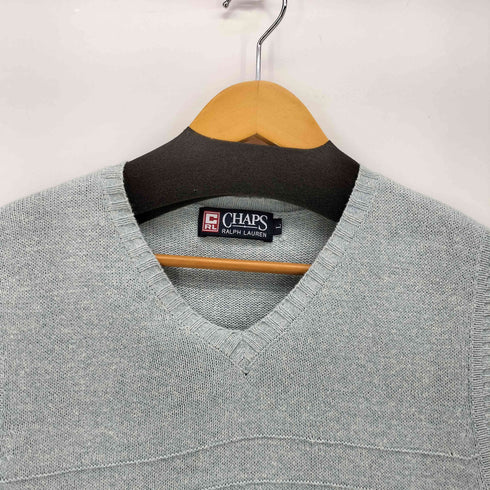 チャップスラルフローレン CHAPS RALPH LAUREN コットン リネン Vネック ニット メンズ import:L