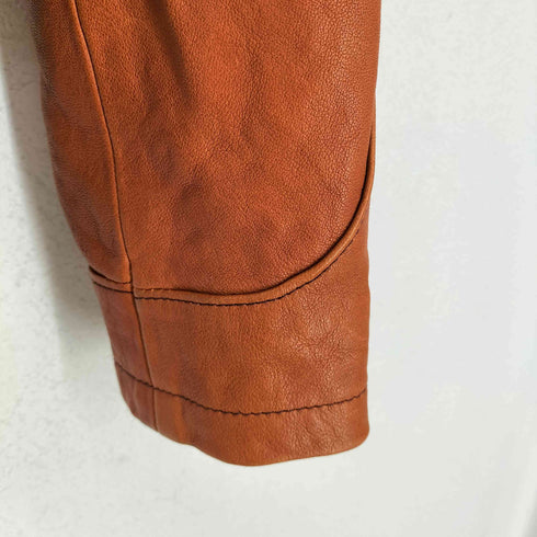 ノーアイディー NO ID. lamb leather 裏地総柄ダブルジップラムレザージャケット メンズ 3