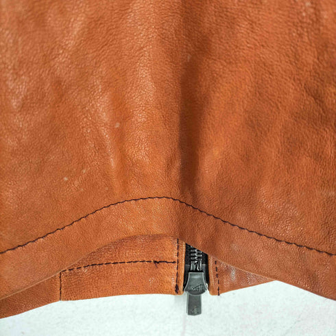 ノーアイディー NO ID. lamb leather 裏地総柄ダブルジップラムレザージャケット メンズ 3