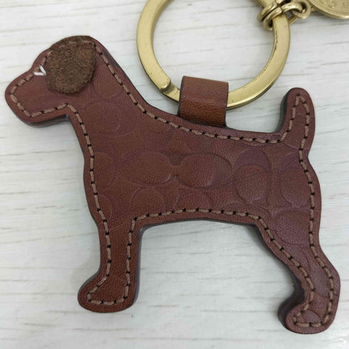 コーチ COACH モノグラム レザー 犬 キーホルダー レディース