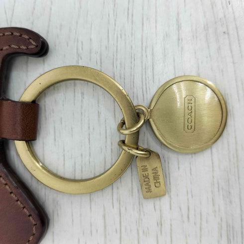 コーチ COACH モノグラム レザー 犬 キーホルダー レディース