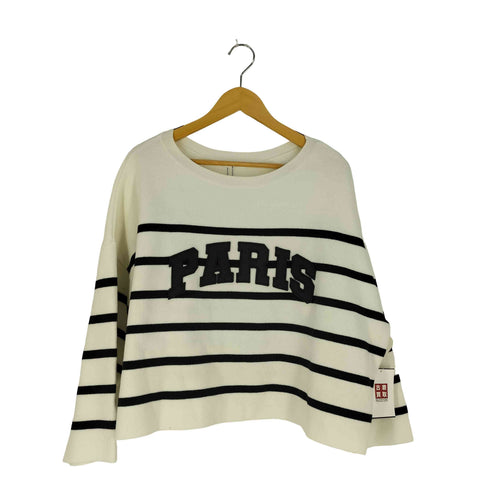 ラウンジドレス Loungedress ボーダー ロゴ ニット レディース FREE
