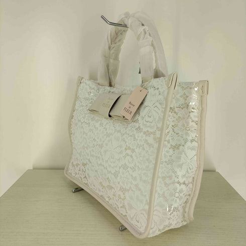 メゾンドフルール Maison de FLEUR レースクリアリボントートバッグ レディース