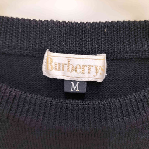 バーバリーズ BURBERRYS 90S ロゴ刺繍 クルーネックニット レディース import:M