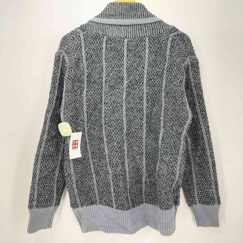Pierucci ピエルッチ ウール100 裏地付き ヘチマ襟 ショールカラー カーディガン メンズ LL