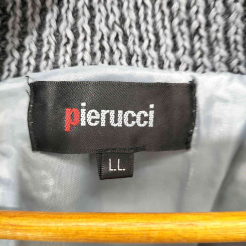 Pierucci ピエルッチ ウール100 裏地付き ヘチマ襟 ショールカラー カーディガン メンズ LL