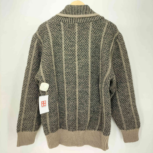 Pierucci ピエルッチ ウール100 裏地付き ヘチマ襟 ショールカラー カーディガン メンズ LL