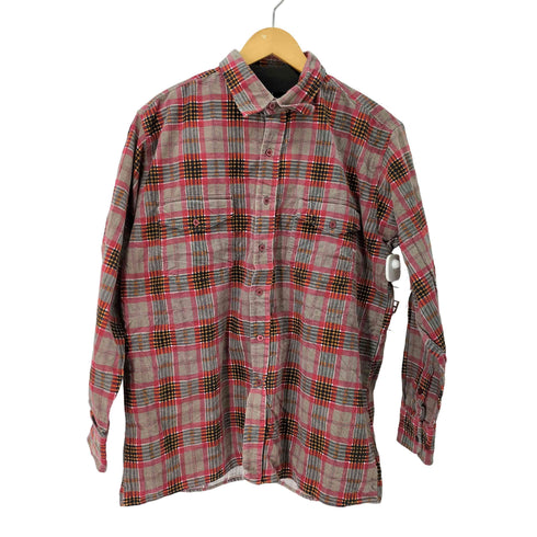 COTTON SEAR プリント柄 コーデュロイチェックシャツ メンズ 42-16½