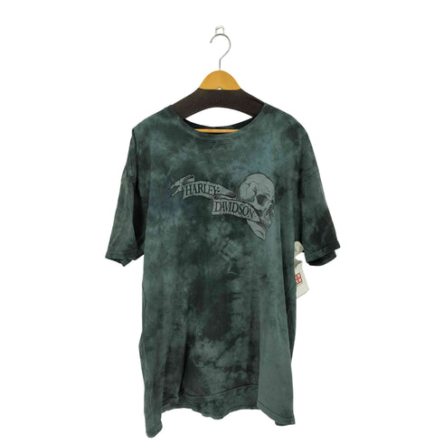 ハーレーダビッドソン HARLEY-DAVIDSON タイダイ柄 イラストプリント クルーネックTシャツ メンズ