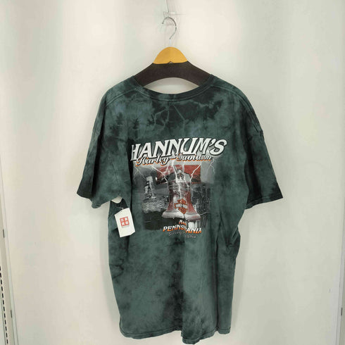 ハーレーダビッドソン HARLEY-DAVIDSON タイダイ柄 イラストプリント クルーネックTシャツ メンズ