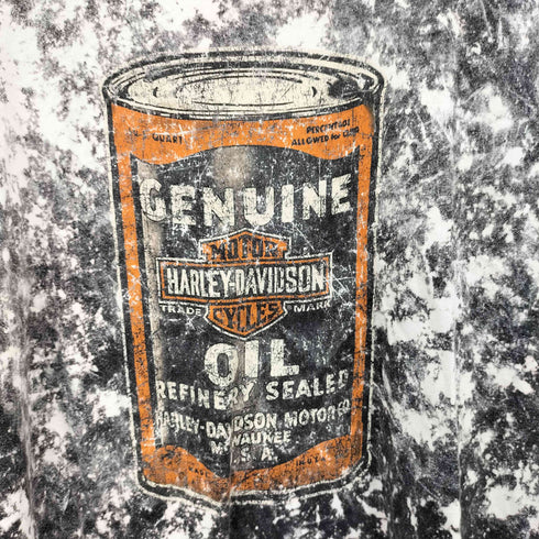 ハーレーダビッドソン HARLEY-DAVIDSON muscle shirt 総柄 イラストプリント ノースリーブ Tシャツ メンズ import:XL