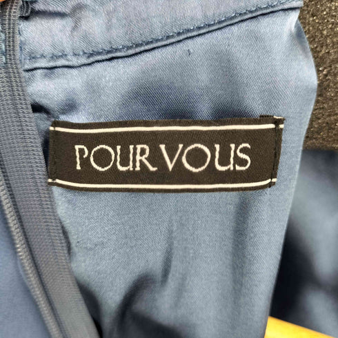 POUR VOUS プチハイネックシフォンプリーツレース切り替えワンピース レディース JPN:M