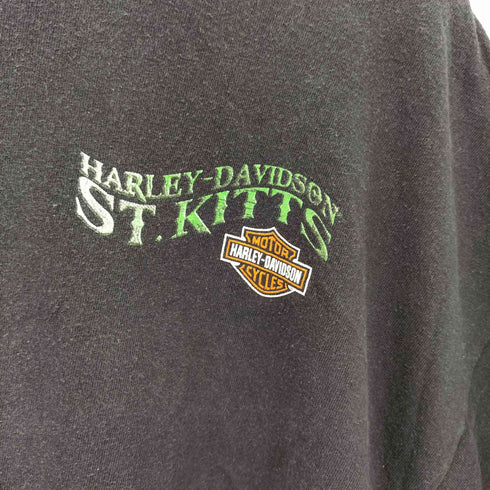 ハーレーダビッドソン HARLEY-DAVIDSON 00s USA製 ST.KITTS イラストプリント クルーネックTシャツ メンズ 2X
