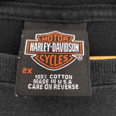ハーレーダビッドソン HARLEY-DAVIDSON 00s USA製 ST.KITTS イラストプリント クルーネックTシャツ メンズ 2X