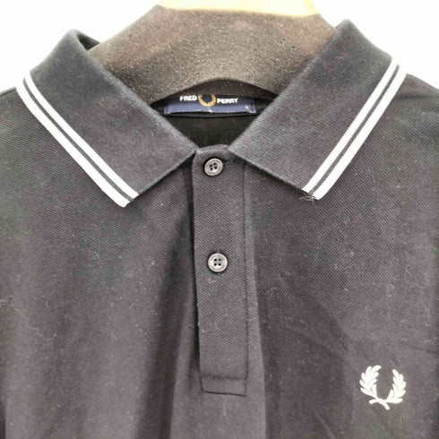 フレッドペリー FRED PERRY ロゴ刺繍 鹿の子織り コットン半袖ポロシャツ メンズ import:L