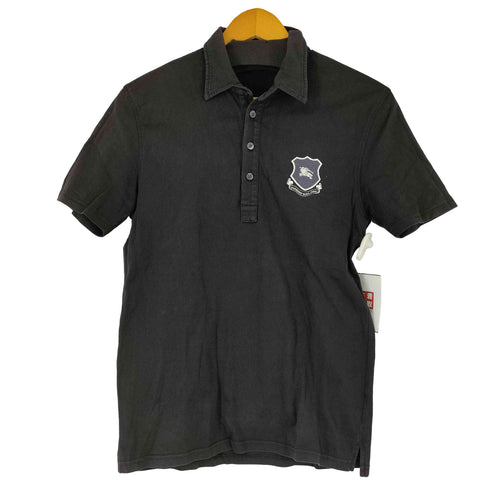 バーバリーブラックレーベル BURBERRY BLACK LABEL ロゴアップリケ S/S ポロシャツ レディース JPN:2