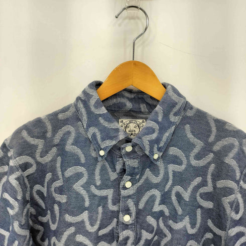 エヴィス EVISU カモメ総柄 半袖ポロシャツ レディース JPN:38
