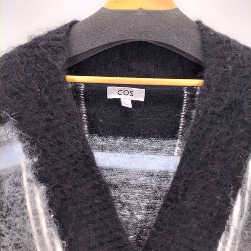 コス COS モヘア混 チェック柄 Vネックニット レディース import:L