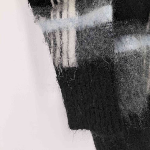 コス COS モヘア混 チェック柄 Vネックニット レディース import:L