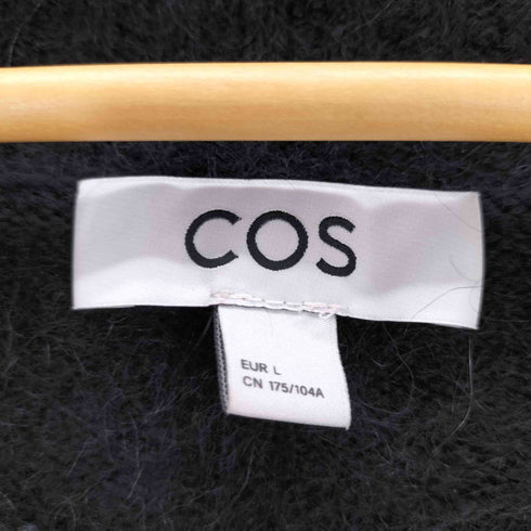 コス COS モヘア混 チェック柄 Vネックニット レディース import:L