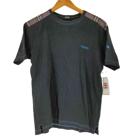 バーバリーブラックレーベル BURBERRY BLACK LABEL ノバチェックショルダー S/S Tシャツ レディース JPN:3