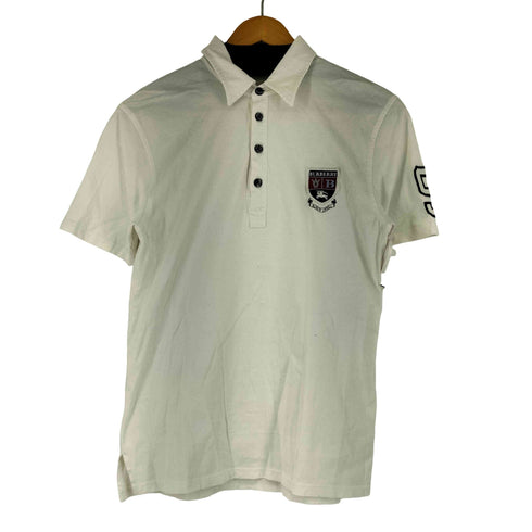 バーバリーブラックレーベル BURBERRY BLACK LABEL ロゴアップリケ S/S ポロシャツ レディース JPN:2