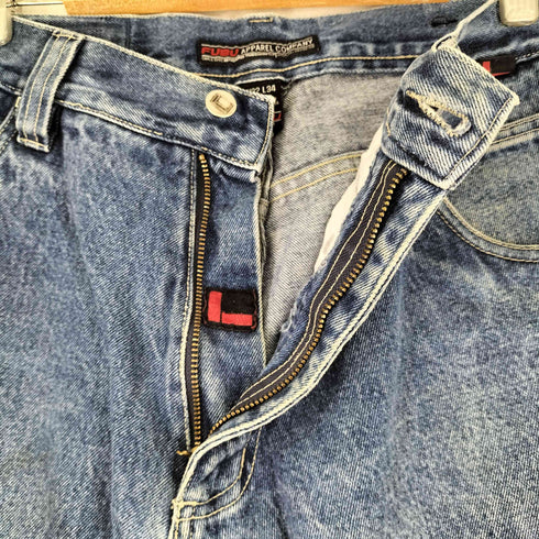 フブ FUBU 00S デニムカーゴパンツ メンズ 32×34