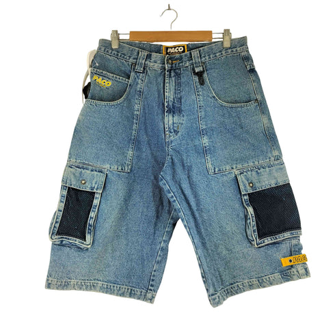 PACO ポケットデザイン カーゴハーフデニムパンツ メンズ US:34-35