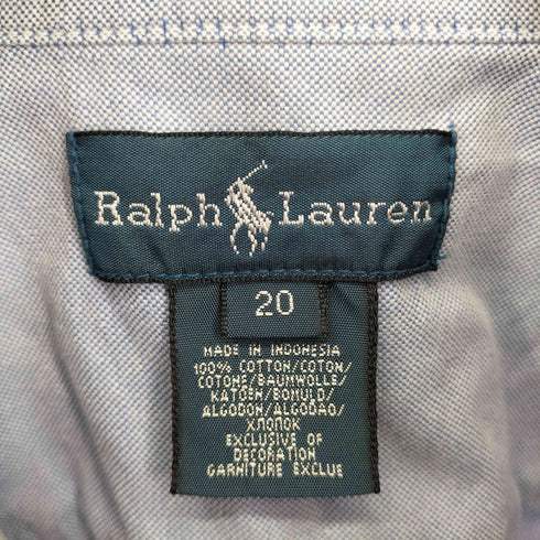 ラルフローレン RALPH LAUREN スモールポニー刺繍 L/S シャツ メンズ 20
