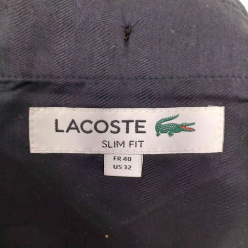 ラコステ LACOSTE チェック ノータック スラックス メンズ 32