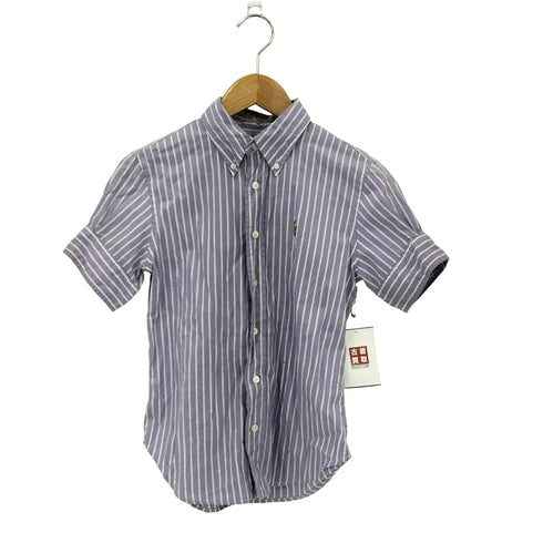 ラルフローレン RALPH LAUREN ポニー刺繍ロゴ ストライプ柄 半袖シャツ レディース 7