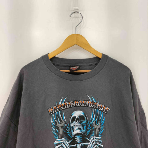 ハーレーダビッドソン HARLEY-DAVIDSON スカル レンチ イラストプリント クルーネックTシャツ メンズ 3XL