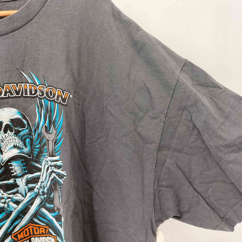 ハーレーダビッドソン HARLEY-DAVIDSON スカル レンチ イラストプリント クルーネックTシャツ メンズ 3XL