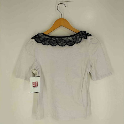 エムズグレイシー Ms GRACY レース リボン クルーネックTシャツ レディース JPN:38